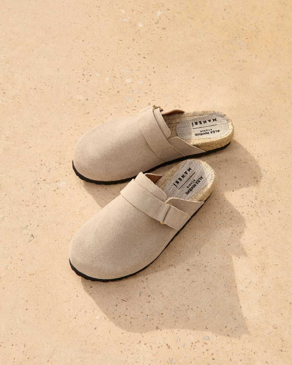 Manebí Suede Clog - Mules Champagne Beige Shopping Online