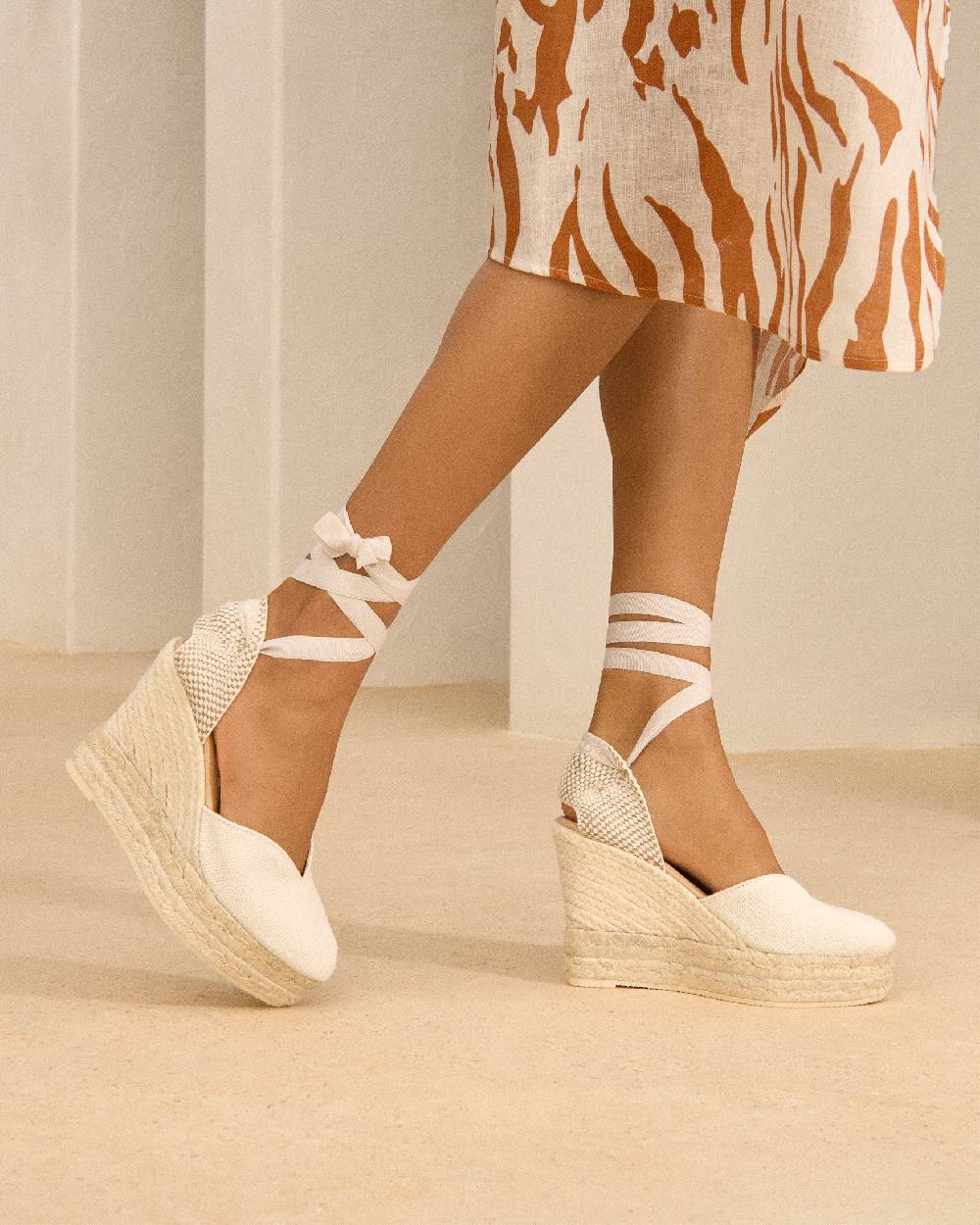 Manebí Organic Hemp Heart-Shaped|Wedge Espadrilles - La Havana White I Più Venduti
