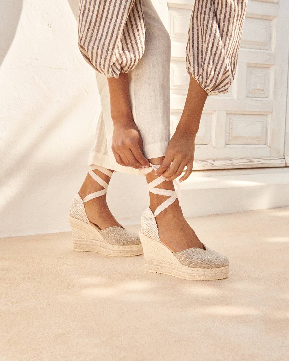 Manebí Organic Hemp Heart-Shaped|Wedge Espadrilles - La Havana Natural Vendite Flash