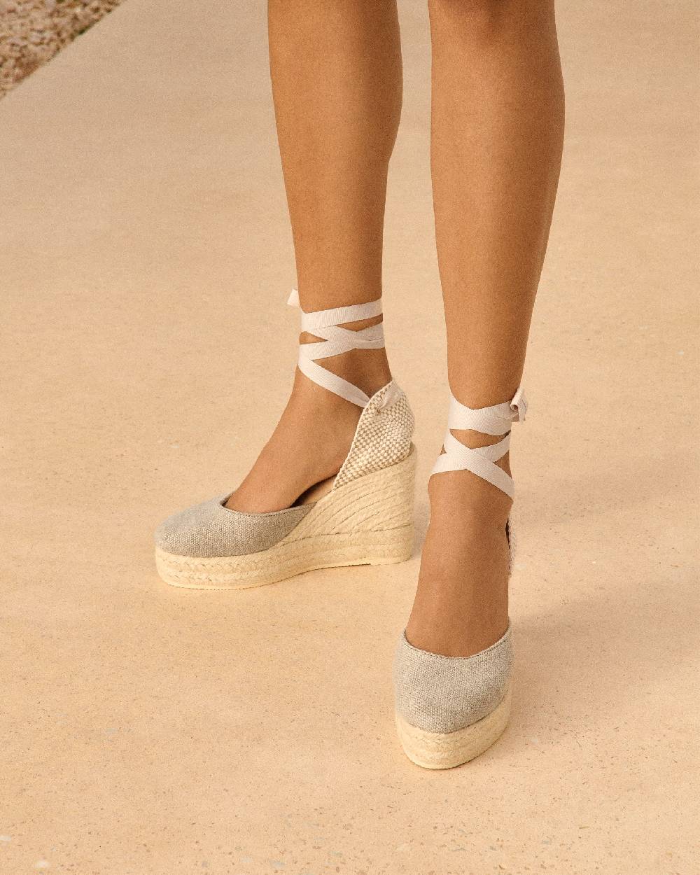 Manebí Organic Hemp Wedge Espadrilles - La Havana Natural Italy