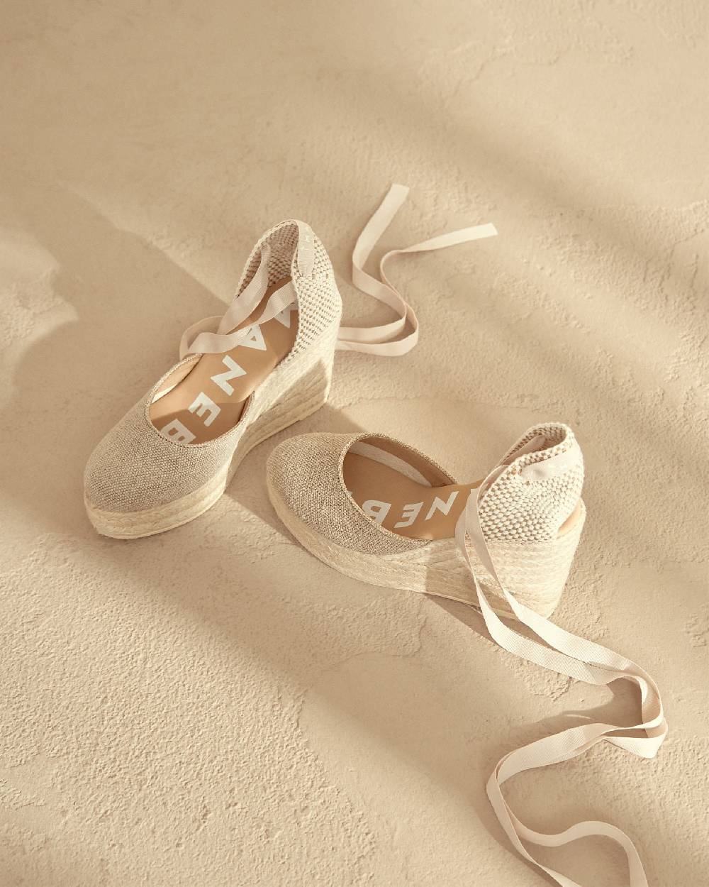 Manebí Organic Hemp Wedge Espadrilles - La Havana Natural Italy