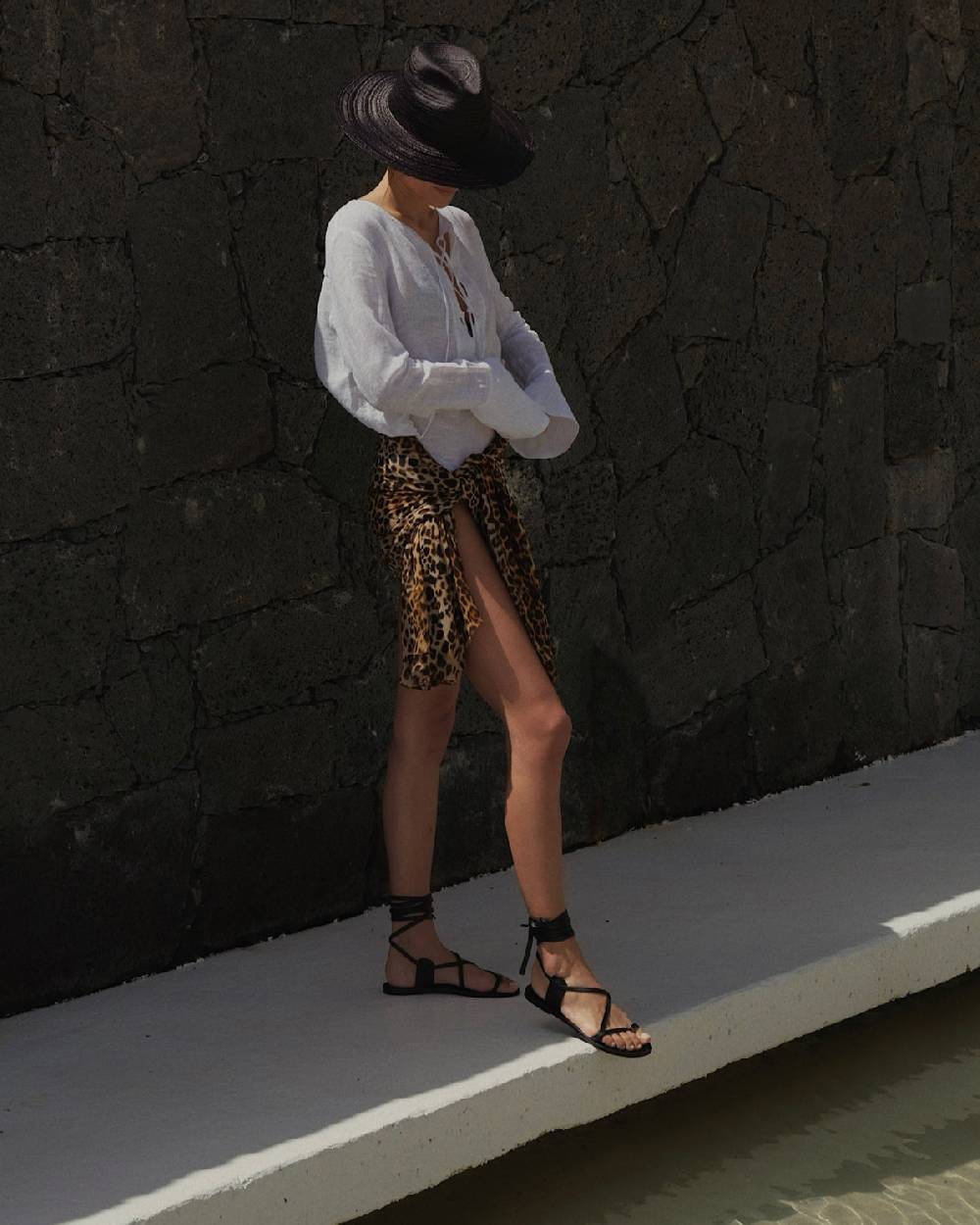 Manebí St. Tropez Leather Sandals - Tie-Up Black Qualità Garantita