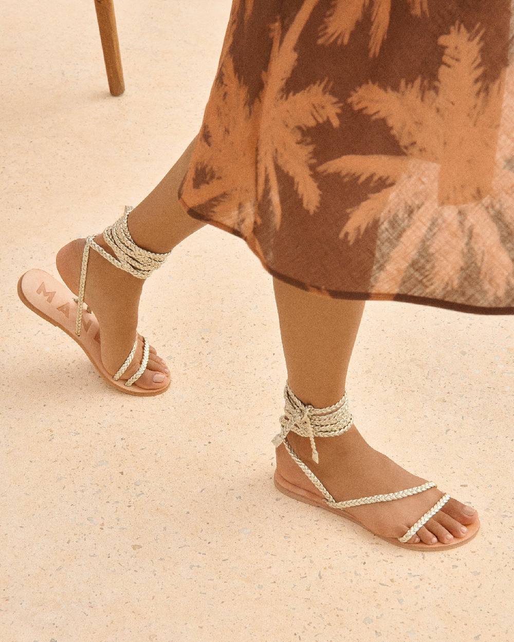 Manebí Leather Sandals|Tie-Up Multi Braid Bands - Platinum Acquista Ora