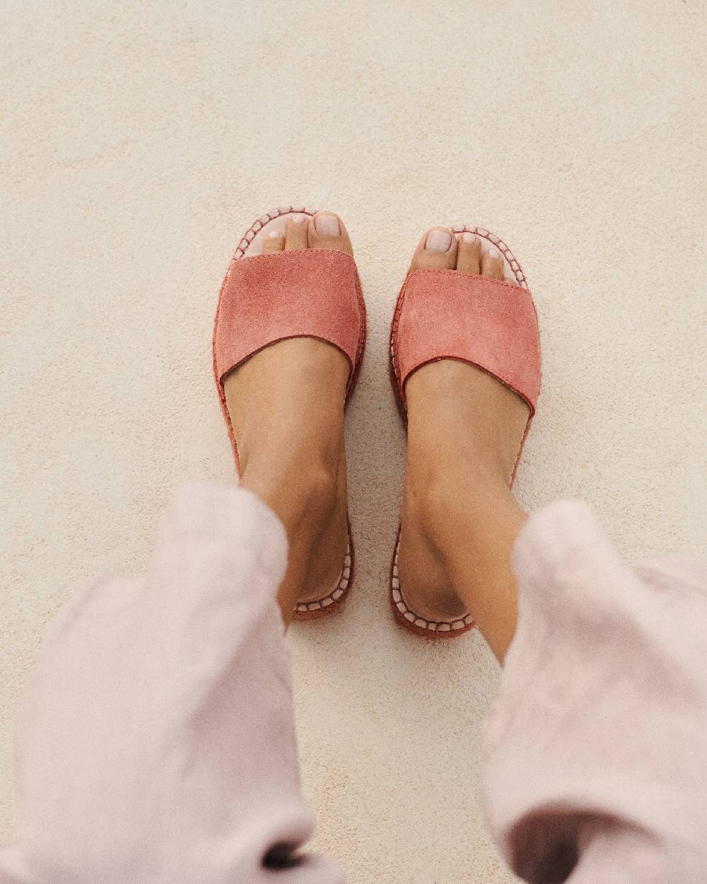 Manebí Suede Double Sole Slides - Terracotta On Tone Offerta esclusiva