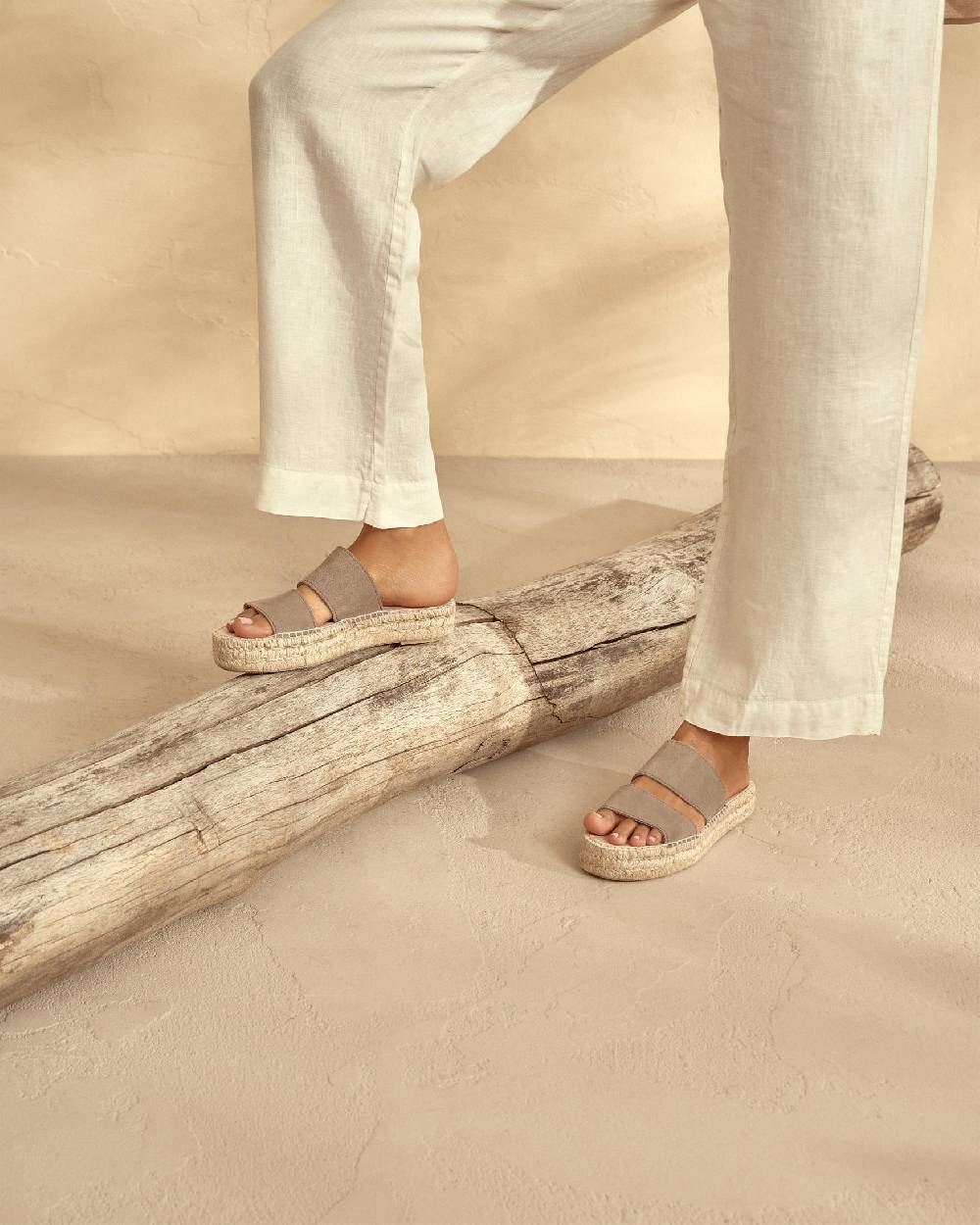 Manebí Suede Double Sole|Two Bands Sandals - Hamptons Coco Brown Cyber Monday