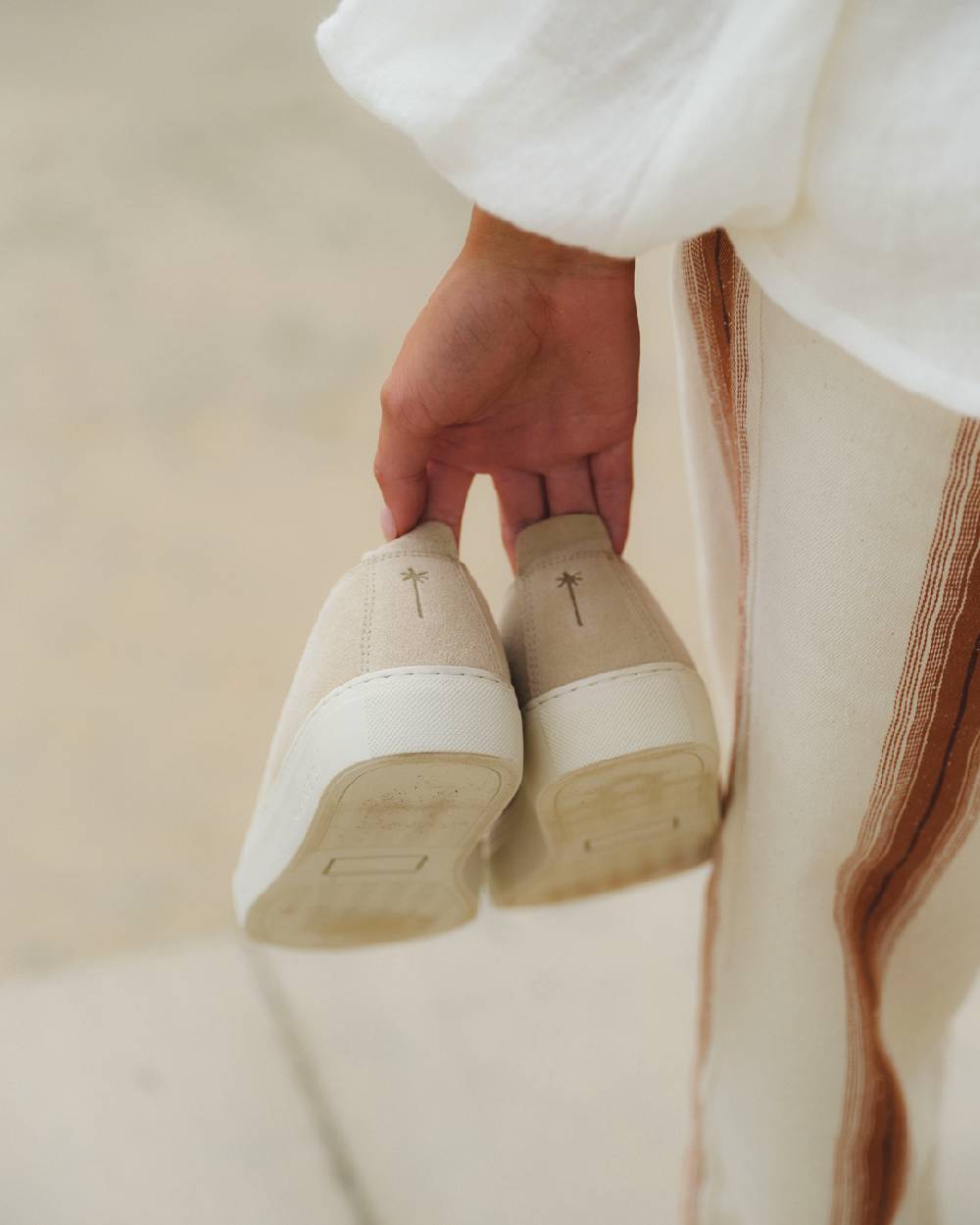 Manebí Suede Slip-On - Hamptons Champagne Beige Enormi risparmi