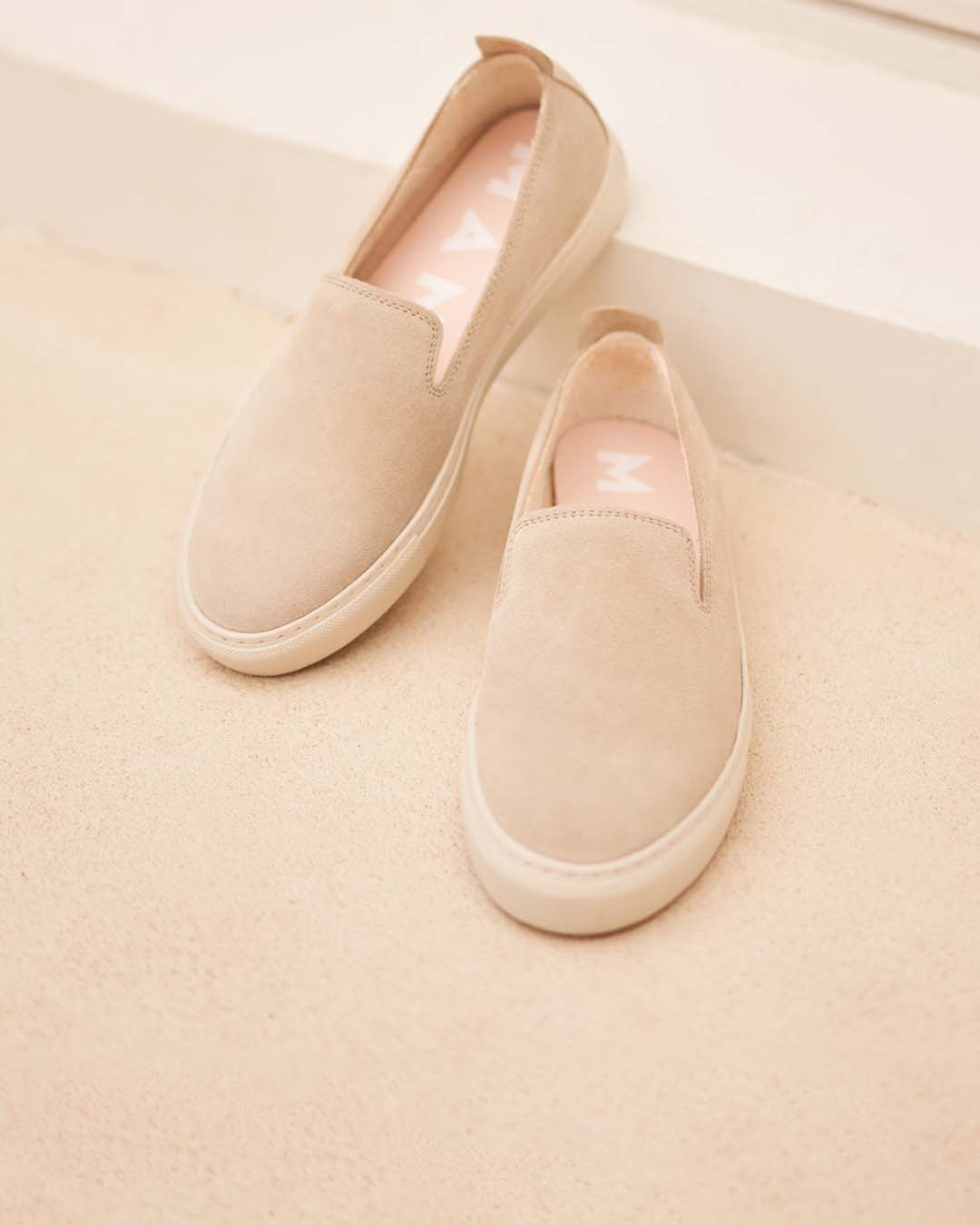Manebí Suede Slip-On - Hamptons Champagne Beige Enormi risparmi