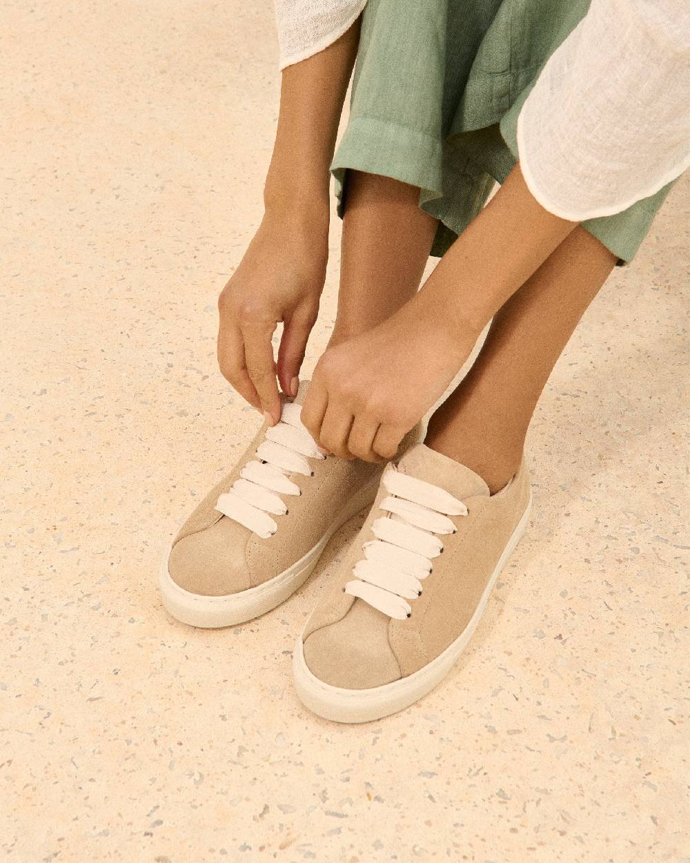 Manebí Suede Sneakers - Hamptons Champagne Beige Super Saving Price
