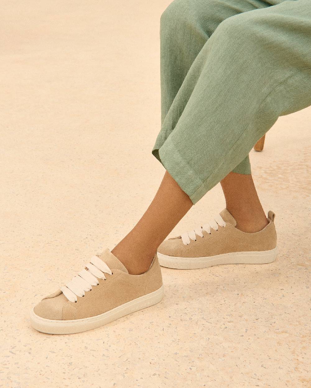 Manebí Suede Sneakers - Hamptons Champagne Beige Super Saving Price