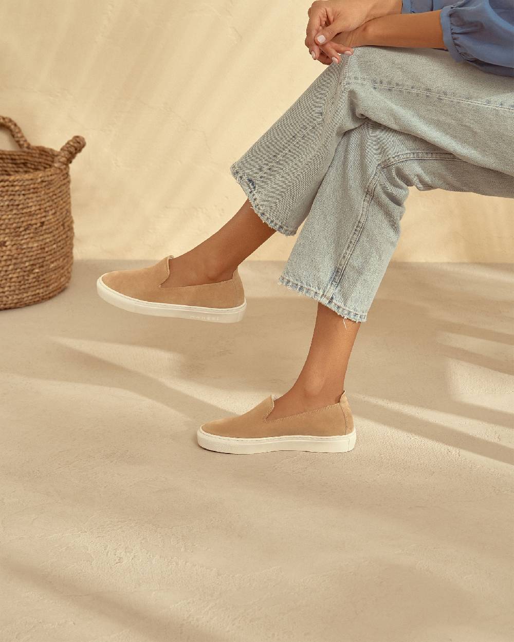 Manebí Suede Slip-On - Hamptons Champagne Beige Offerta settimanale