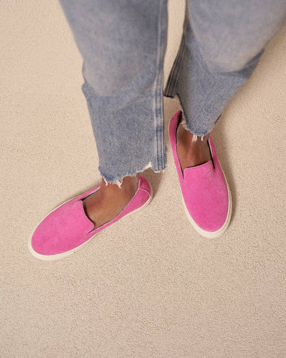 Manebí Suede Slip-On - Hamptons Bold Pink Ritorno libero