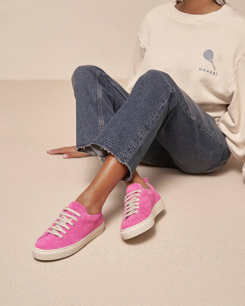 Manebí Suede Sneakers - Hamptons Bold Pink Rilascio limitato