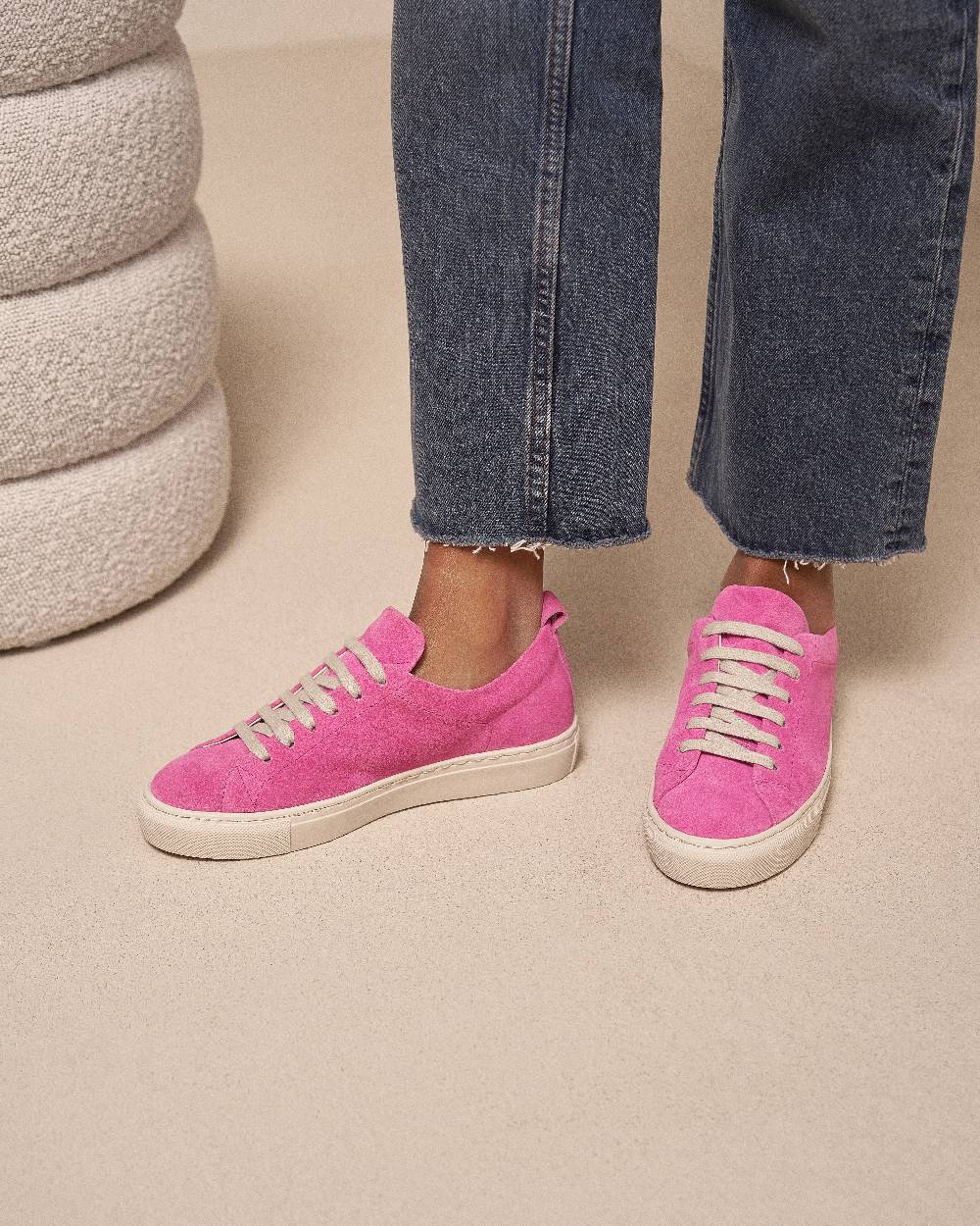 Manebí Suede Sneakers - Hamptons Bold Pink Rilascio limitato