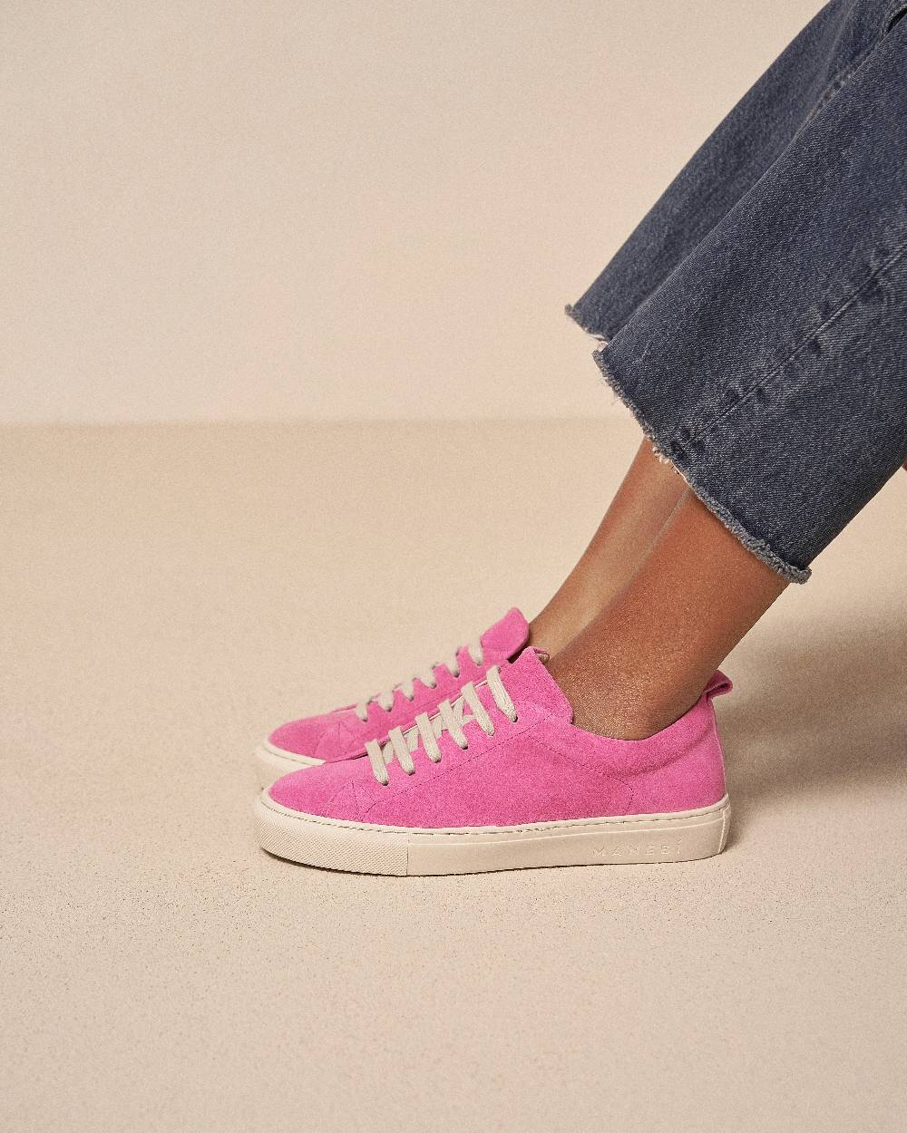 Manebí Suede Sneakers - Hamptons Bold Pink Rilascio limitato