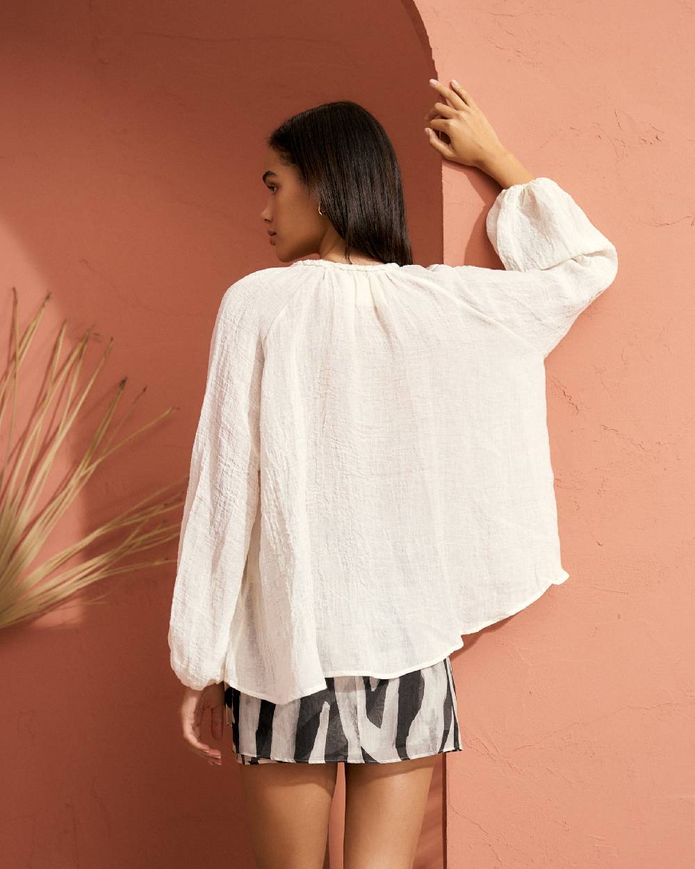 Manebí Linen Gauze Mykonos Shirt - Hand Braided Cord White 50% di sconto con spedizione gratuita