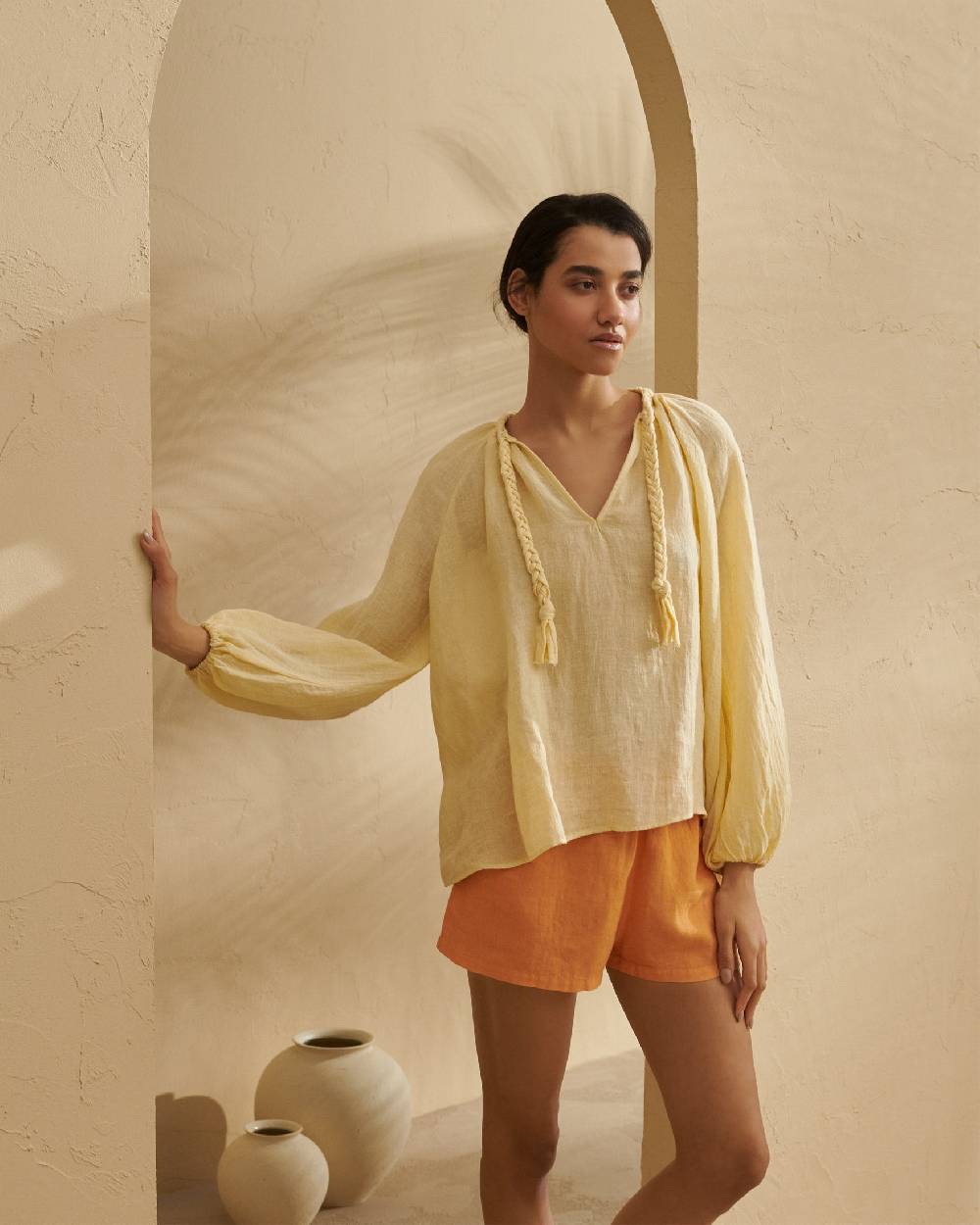 Manebí Linen Gauze Mykonos Shirt - Inca Cream Duty-free