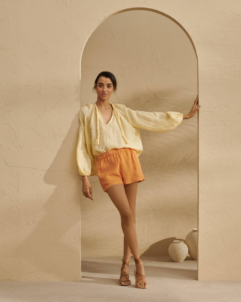 Manebí Linen Gauze Mykonos Shirt - Inca Cream Duty-free