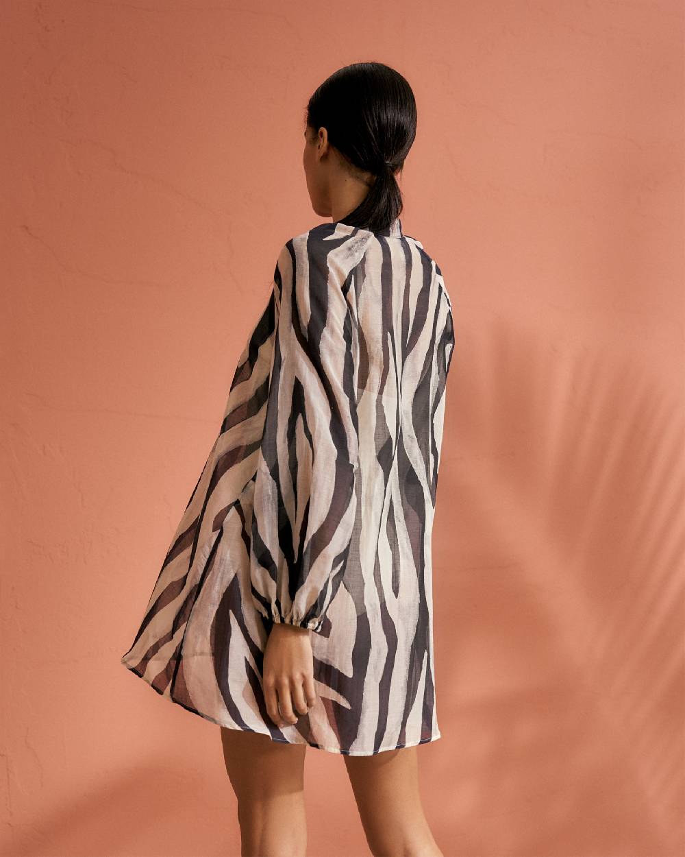 Manebí Printed Cotton Silk Voile|Ibiza Dress - Hand Braided Cord Black Off White Maxi Zebra Hotsell