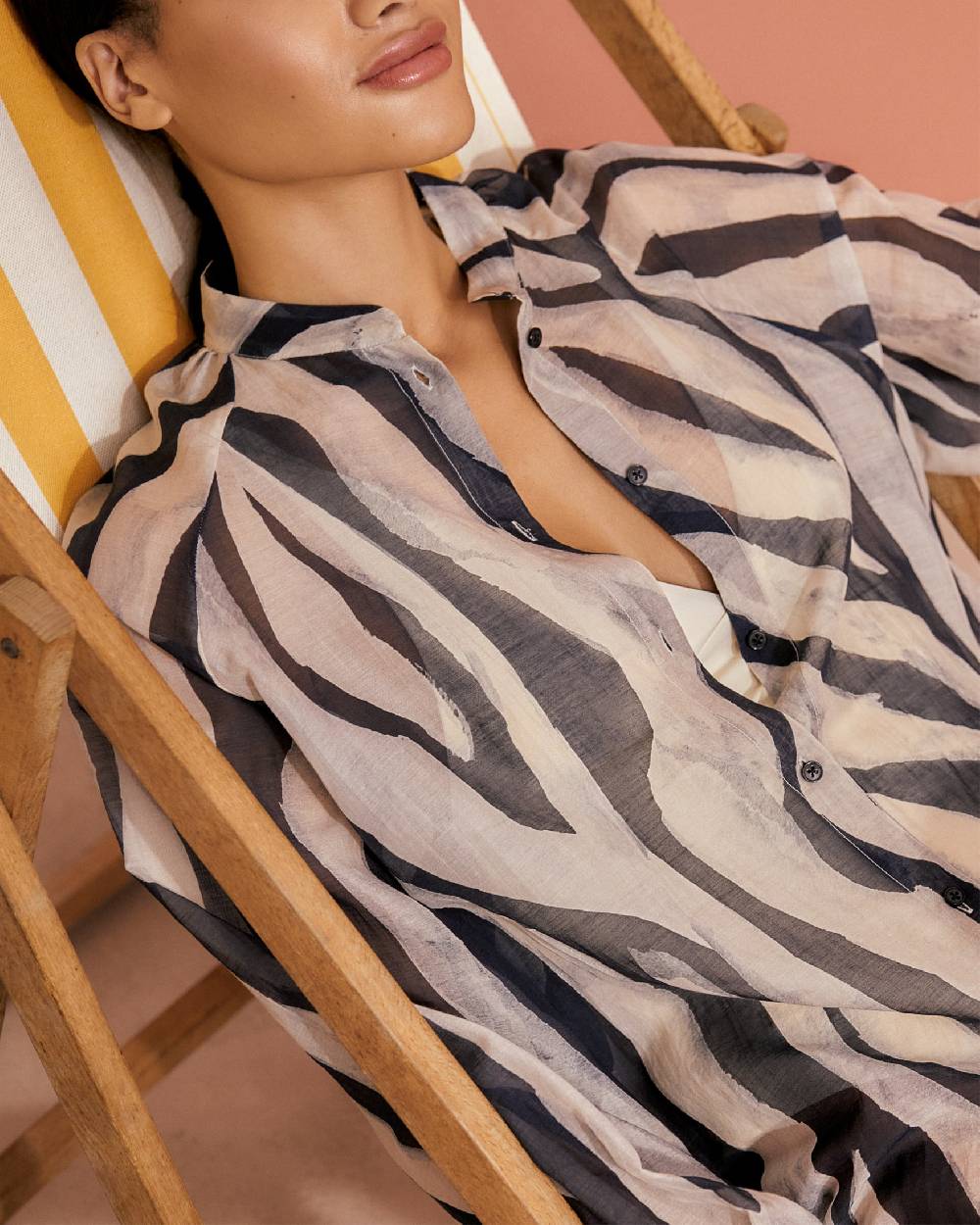 Manebí Printed Cotton Silk Voile|Ibiza Dress - Hand Braided Cord Black Off White Maxi Zebra Hotsell