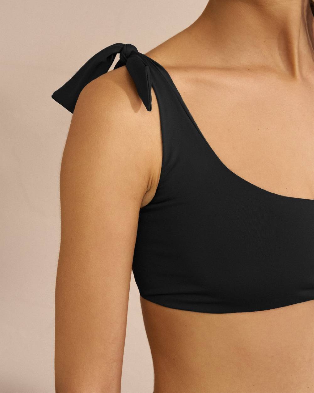 Manebí Tie One Shoulder Bikini - Black Negozio online di fabbrica