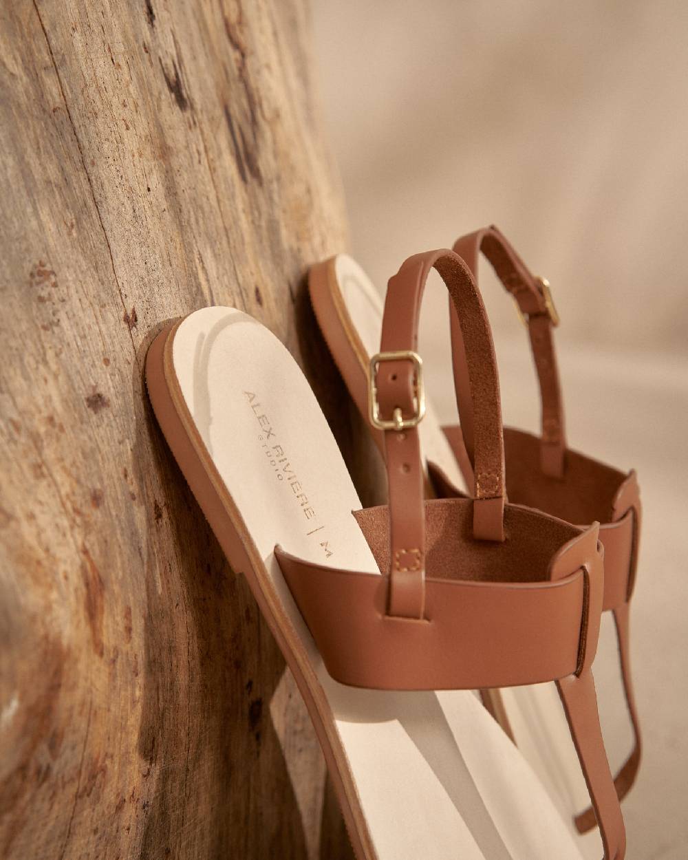 Manebí Ana Leather Sandals - Thongs Tan Discount Store per i nuovi prodotti