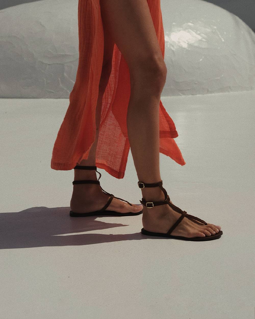 Manebí Triomphe Leather Sandals - Gladiator Chocolate Super sconto