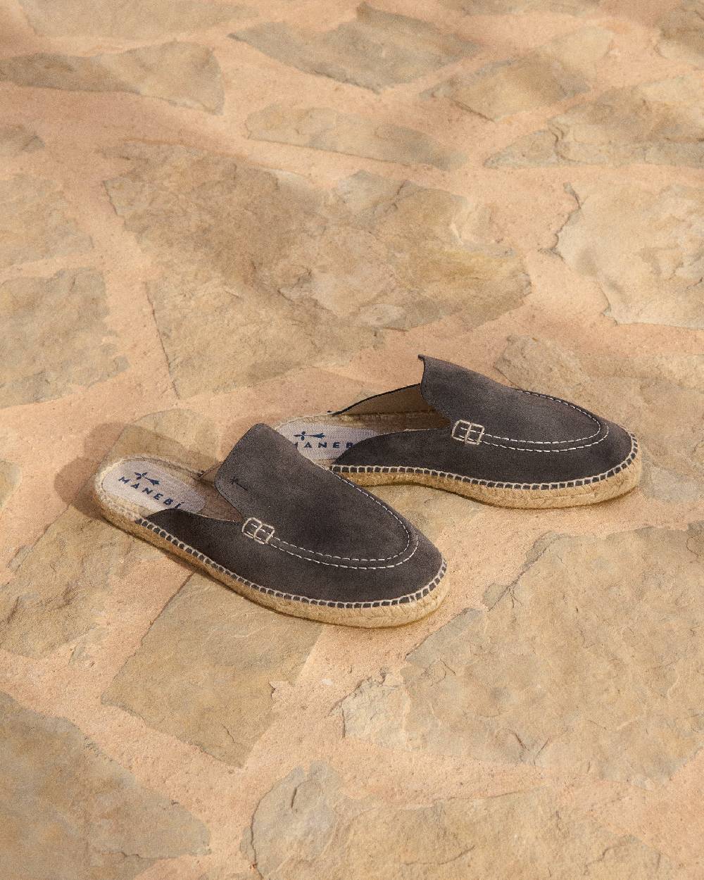 Manebí Mocassini Sabot Traveler - Hamptons - Carbon Grey Spedizione Gratuita