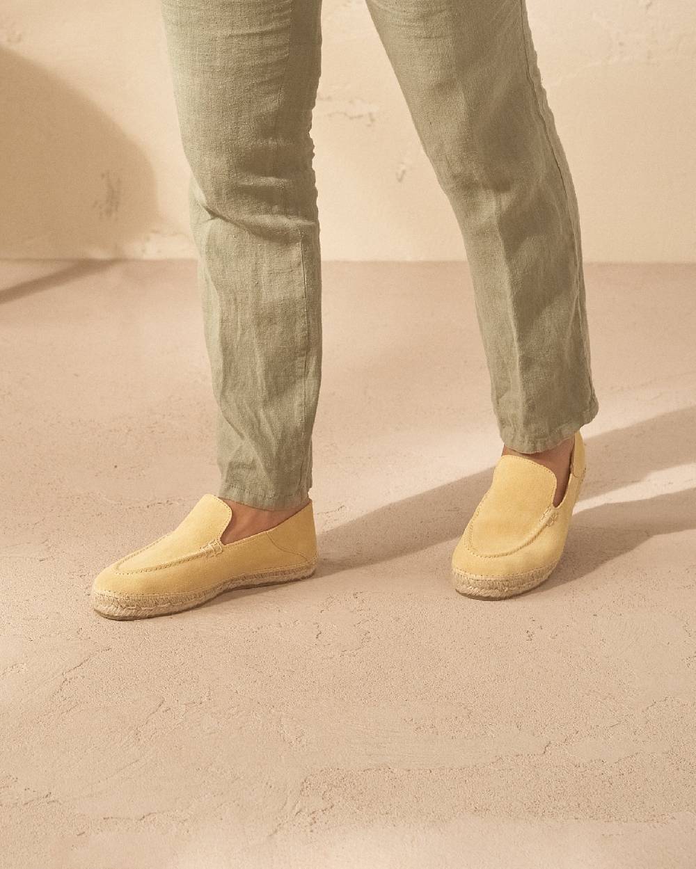 Manebí Mocassini traveler espadrillas in pelle scamosciata Espadrillas - Hamptons - Inca Cream Soddisfazione Garantita
