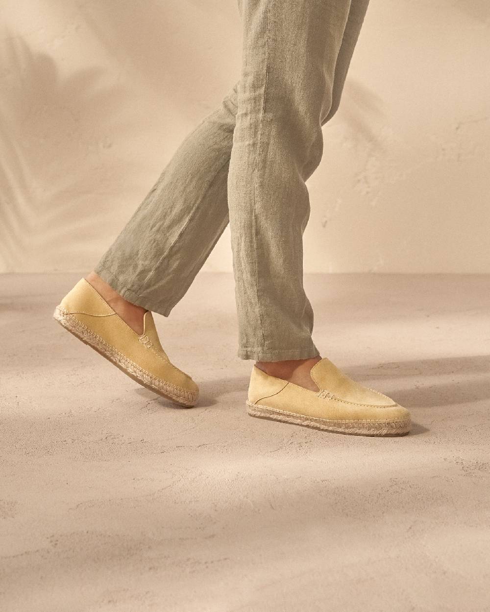 Manebí Mocassini traveler espadrillas in pelle scamosciata Espadrillas - Hamptons - Inca Cream Soddisfazione Garantita