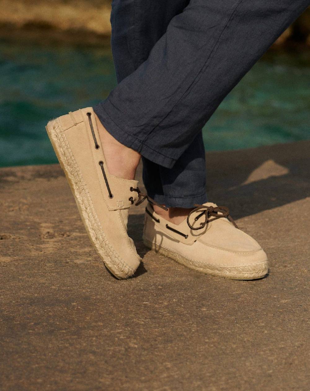 Manebí Scarpe da barca - Hamptons - Champagne Beige Negozi Online