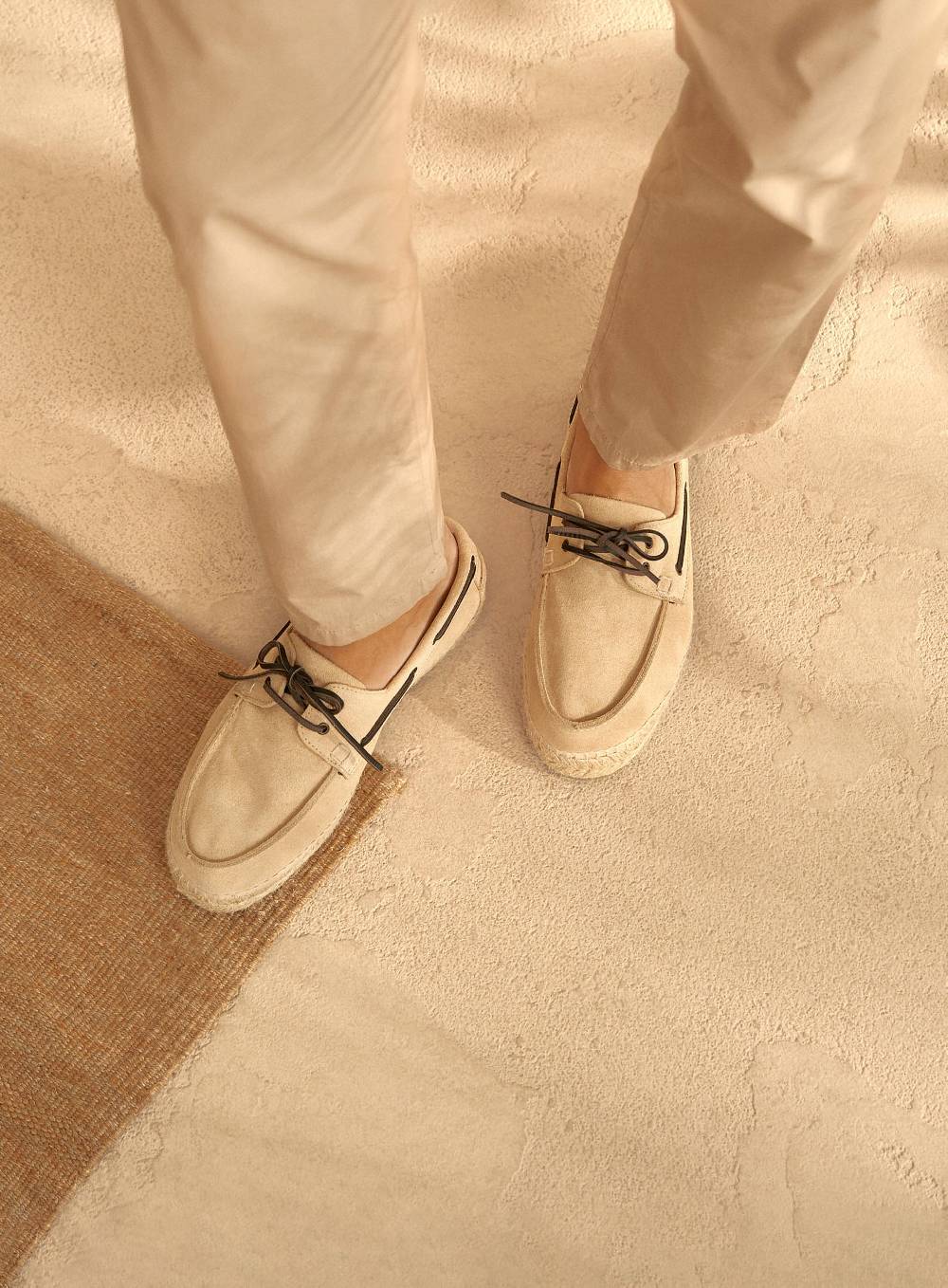 Manebí Scarpe da barca - Hamptons - Champagne Beige Negozi Online