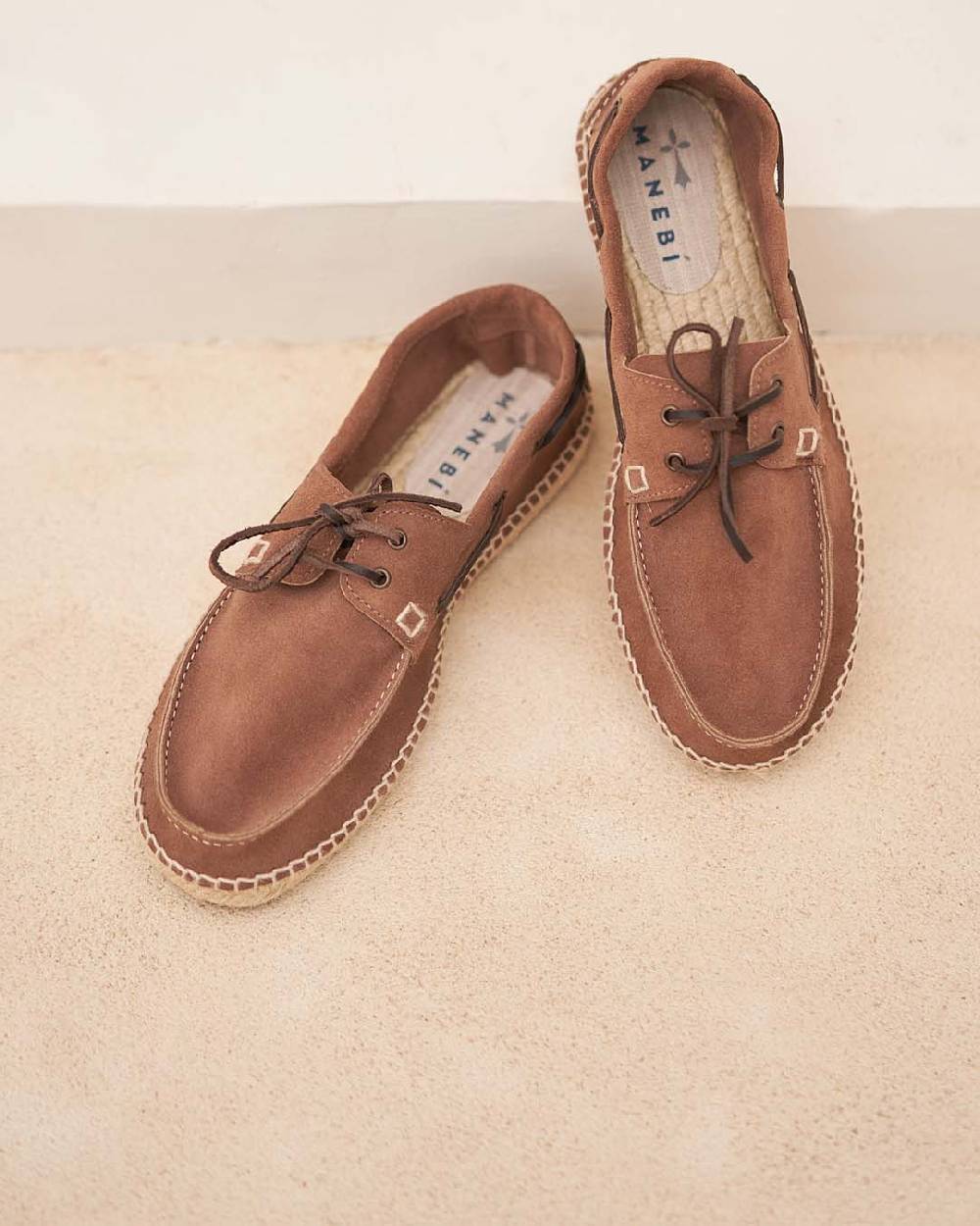 Manebí Scarpe da barca - Hamptons - Moka Consegna Veloce