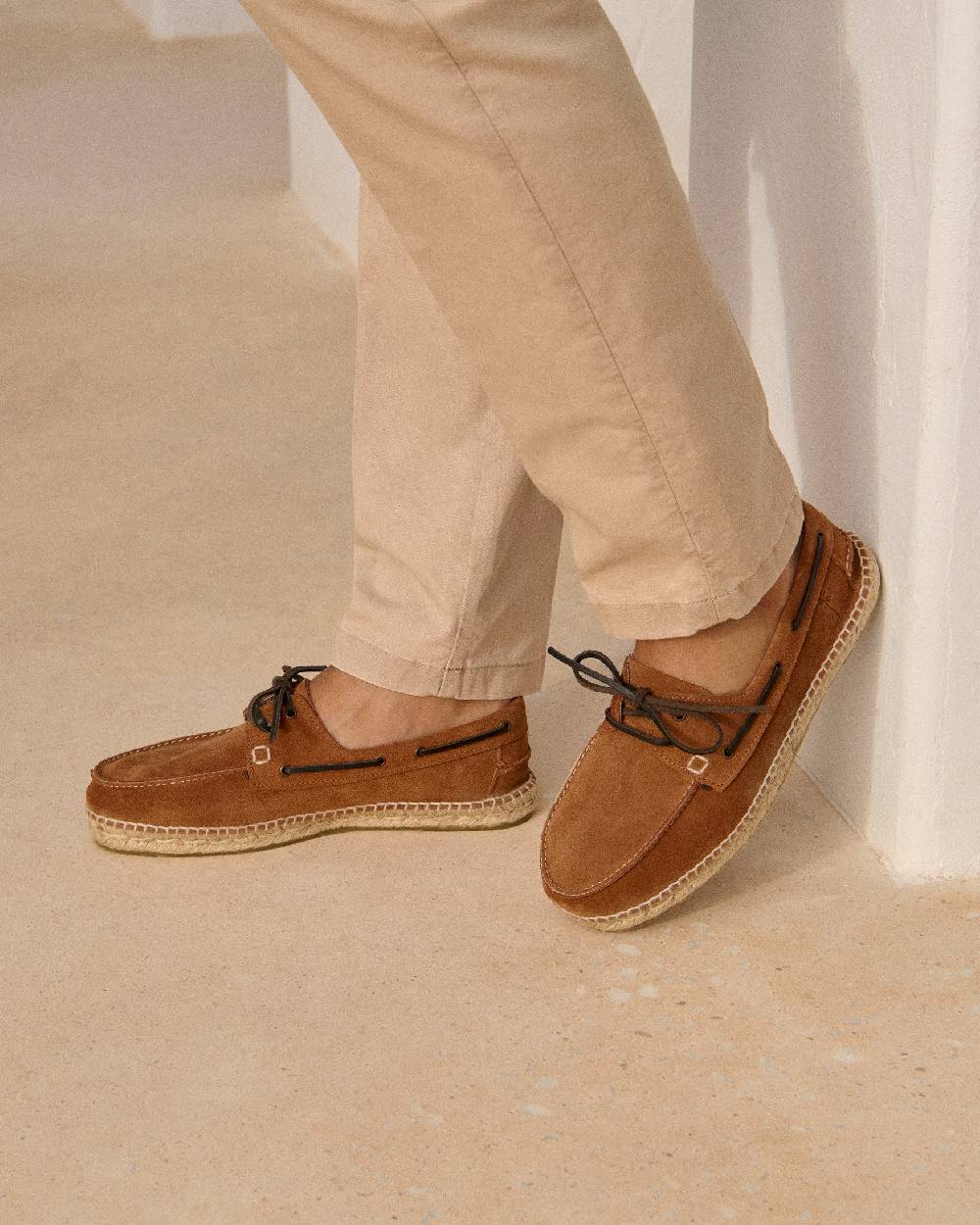 Manebí Suede Boat-Shoes Espadrilles - Hamptons Brown Sugar Promozione Limitata