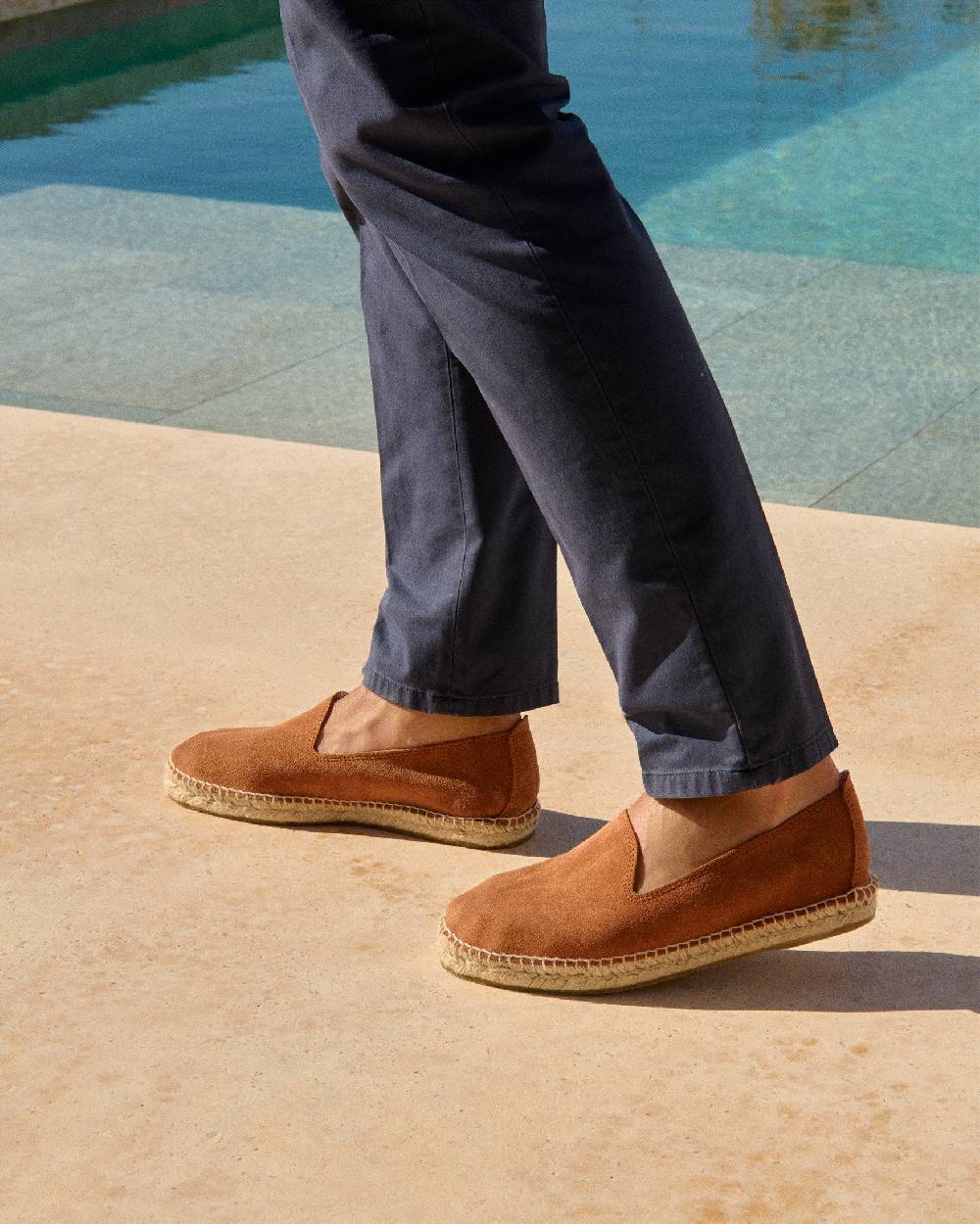 Manebí Espadrillas flat in pelle scamosciata - Hamptons - Brown Sugar Prezzo Ridotto