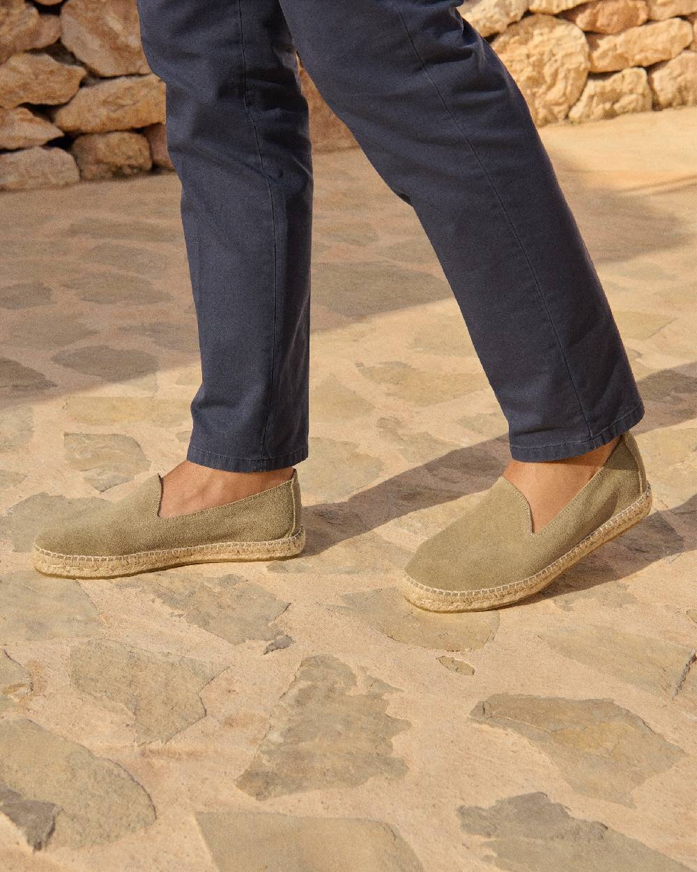 Manebí Espadrillas piatte in pelle scamosciata - Hamptons - Foresta Novità
