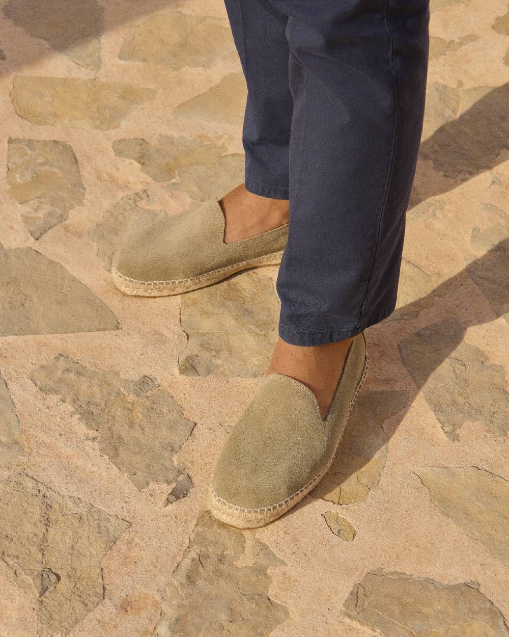 Manebí Espadrillas piatte in pelle scamosciata - Hamptons - Foresta Novità
