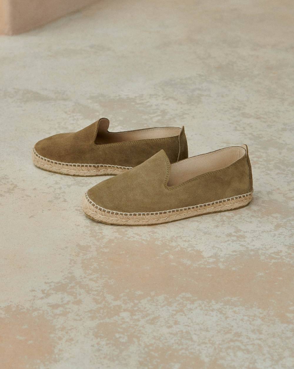 Manebí Espadrillas piatte in pelle scamosciata - Hamptons - Foresta Novità
