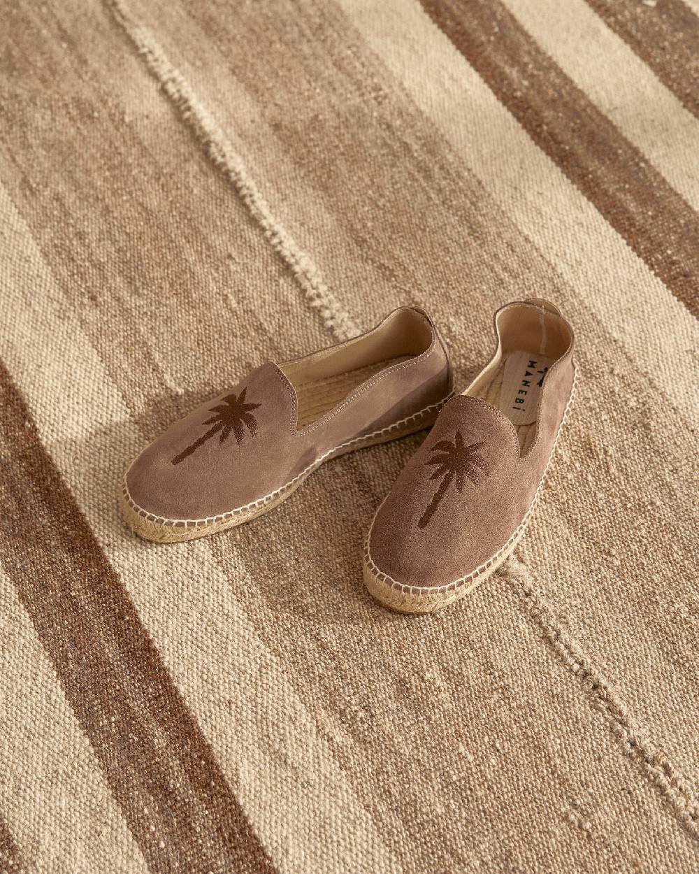 Manebí Suede With Embroidery|Espadrilles - Palm Springs Moka + Palm On Tone Online