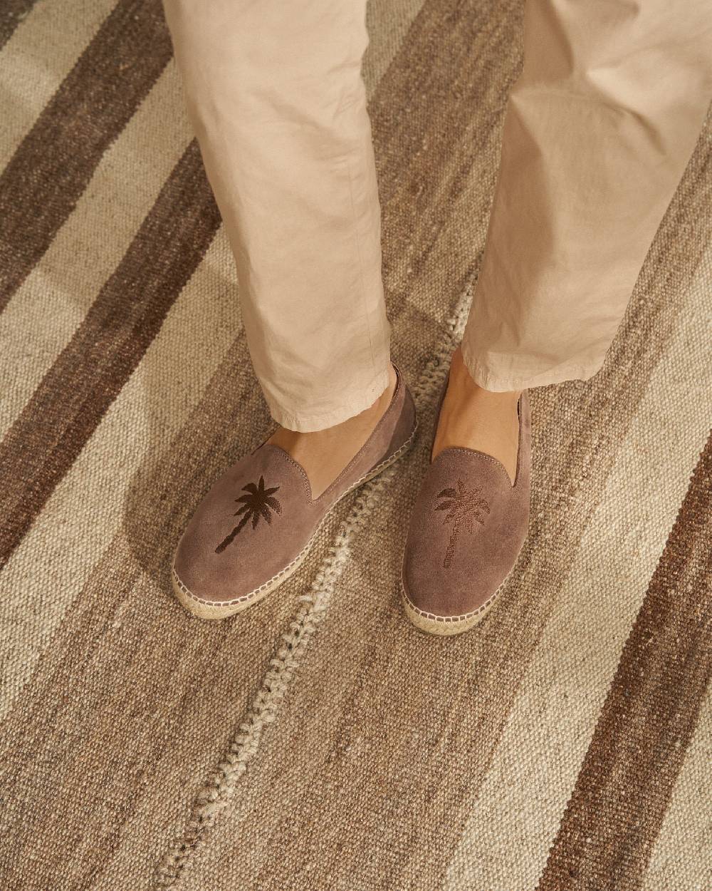 Manebí Suede With Embroidery|Espadrilles - Palm Springs Moka + Palm On Tone Online