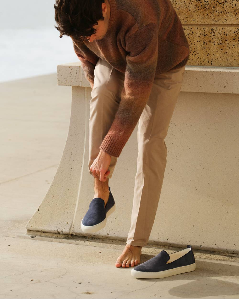 Manebí Slip-On in pelle scamosciata - Hamptons - Patriot Blu Vendite Flash