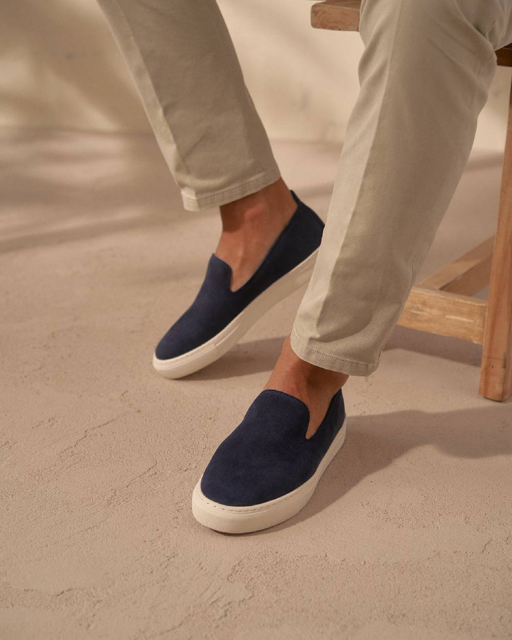 Manebí Slip-On in pelle scamosciata - Hamptons - Patriot Blu Vendite Flash