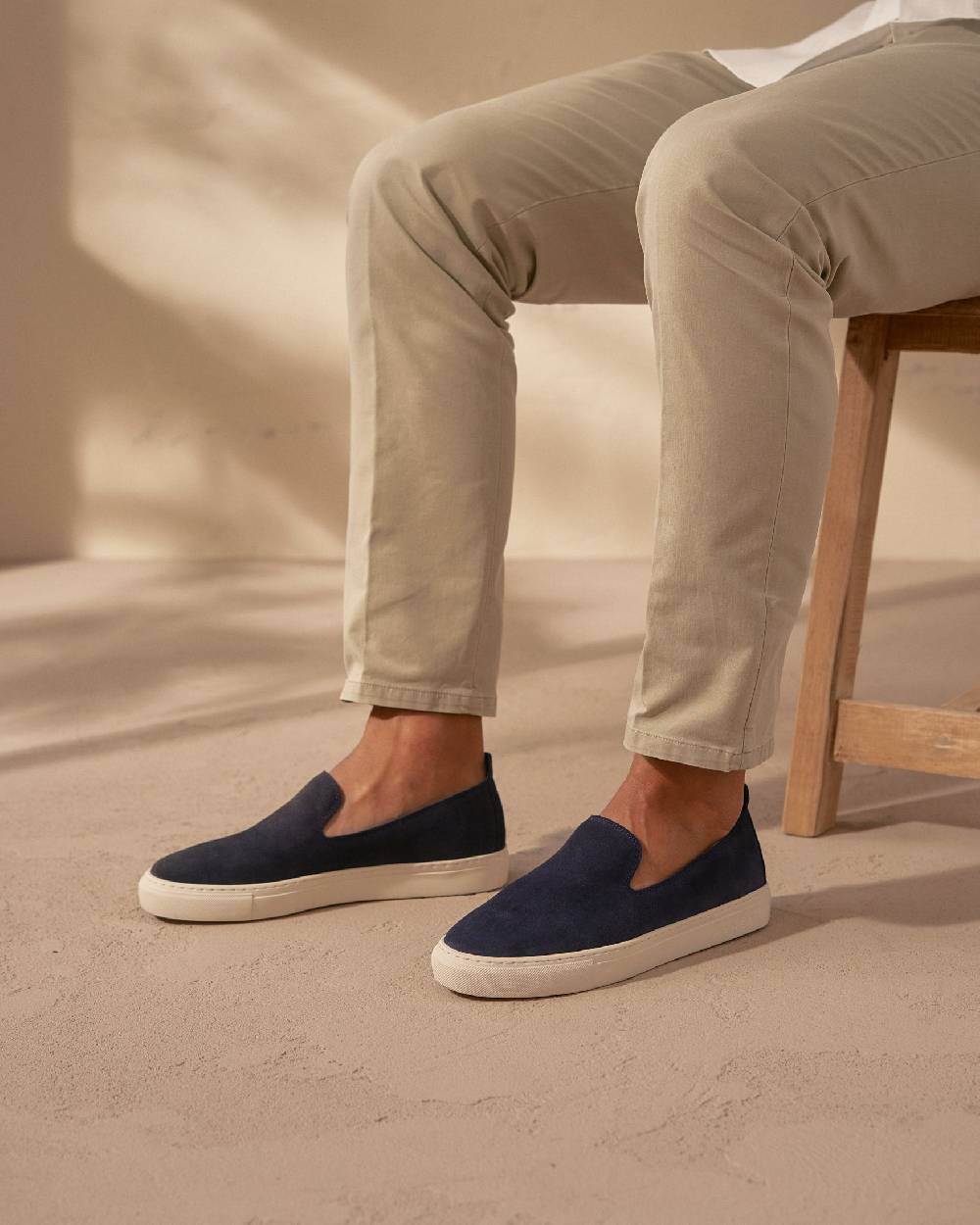Manebí Slip-On in pelle scamosciata - Hamptons - Patriot Blu Vendite Flash