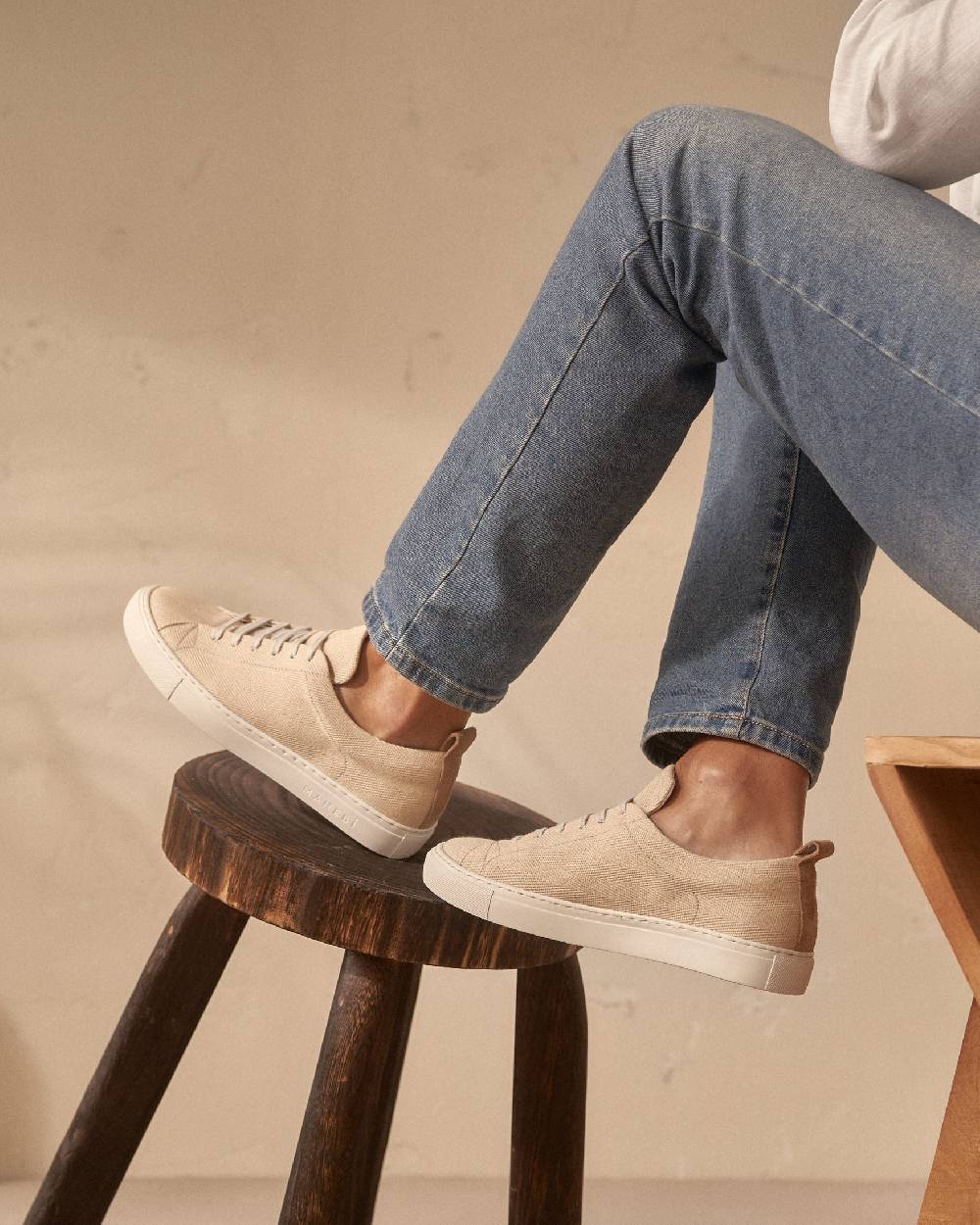 Manebí Sneakers Chevron in cotone - Yucatán - Natural Negozio