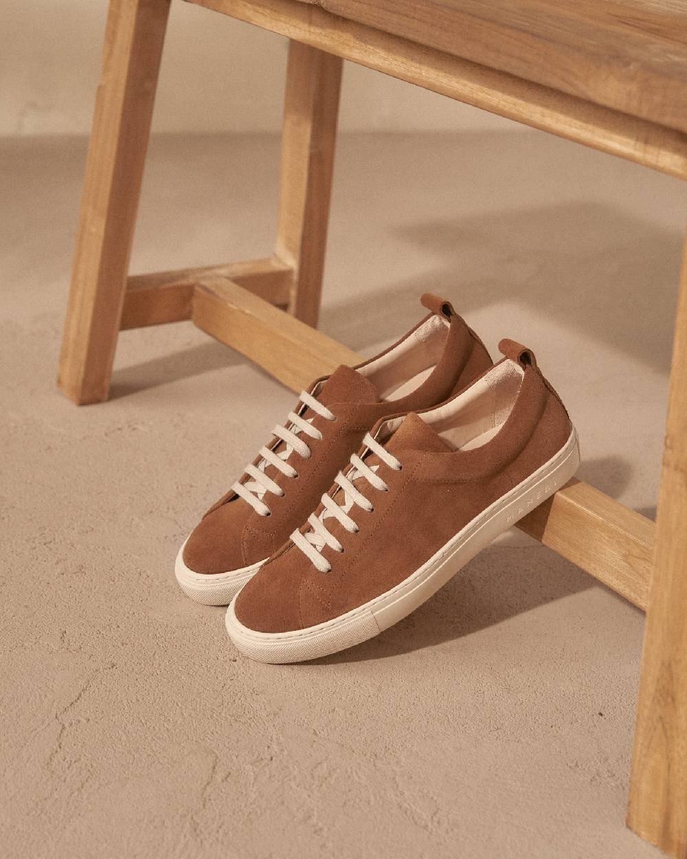 Manebí Sneakers in pelle scamosciata - Hamptons - brown sugar Nuova