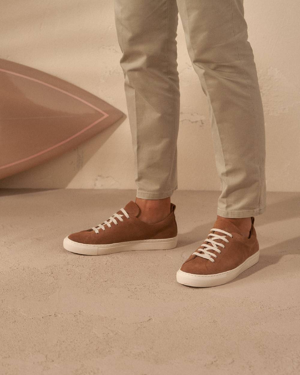 Manebí Sneakers in pelle scamosciata - Hamptons - brown sugar Nuova