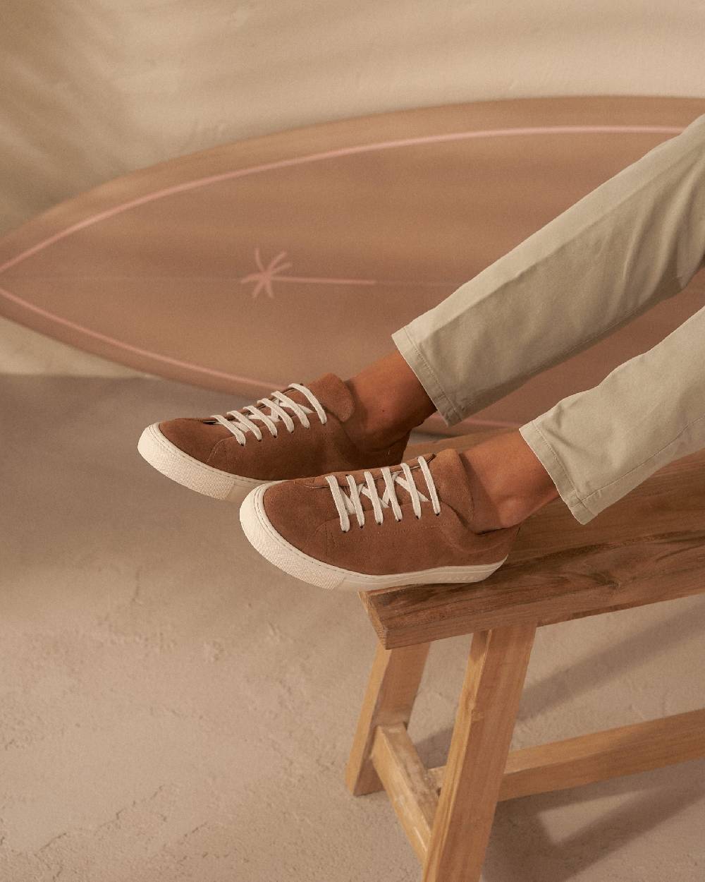 Manebí Sneakers in pelle scamosciata - Hamptons - brown sugar Nuova
