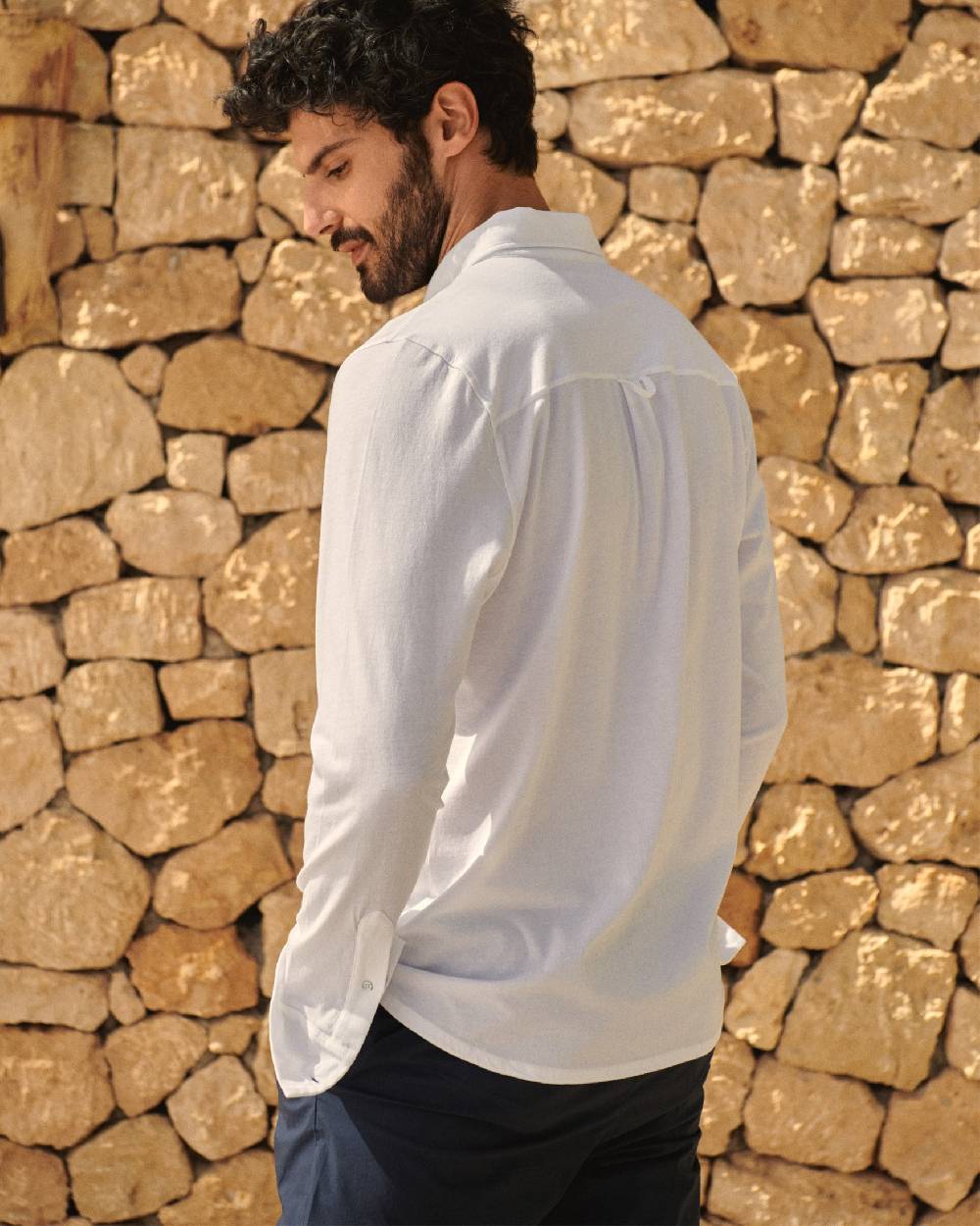 Manebí Organic Cotton Pedro Shirt - Long Sleeves White Negozio online di fabbrica
