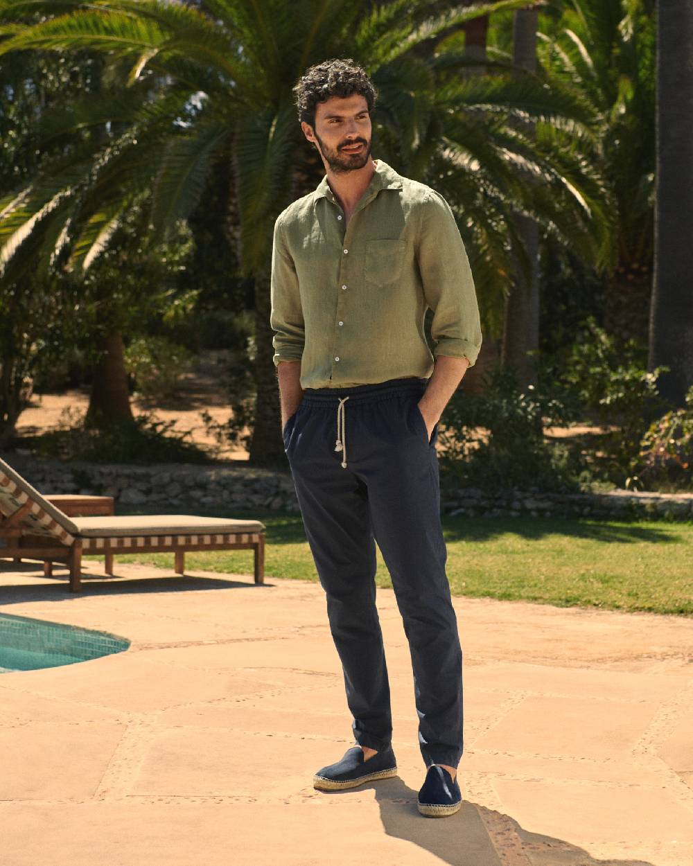 Manebí Ultra-Light Cotton Venice Trousers - Night Blue Offerta San Valentino