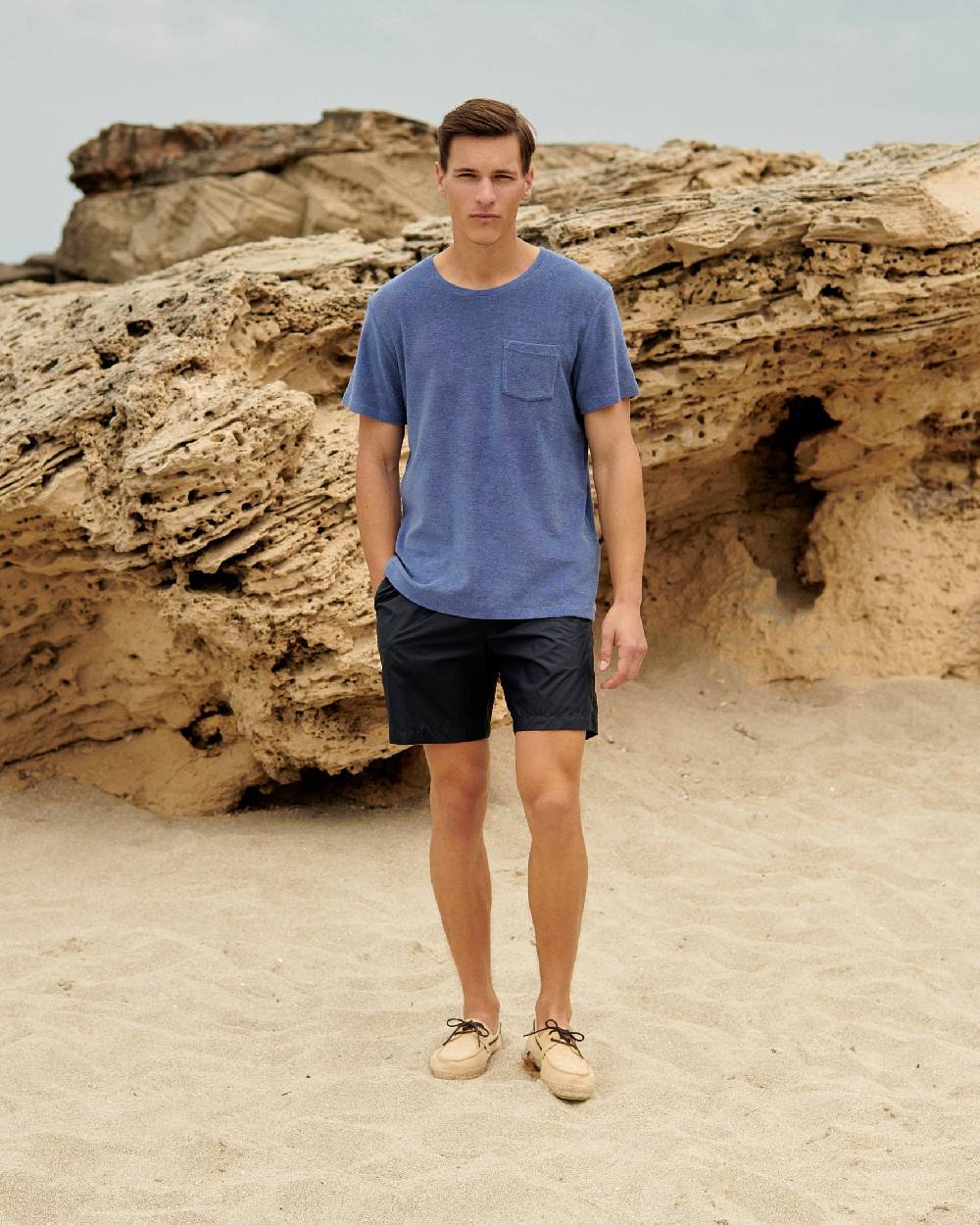 Manebí Organic Cotton|Emilio T-shirt - Round-necked Night Shadow Blue OLD Latest fashion