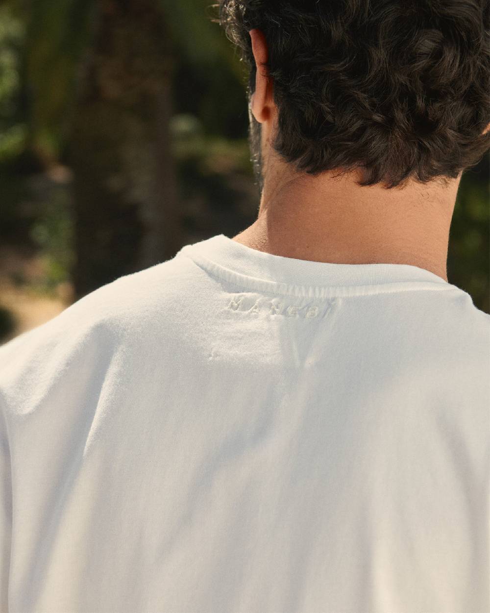 Manebí Jersey L. A. T-Shirt - Embroidered Logo Off White and Logo Embroidery Offerte esclusive